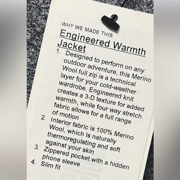 Lululemon Engineered Warmth Full Zip Mens Black Jacket Like New Layer Size XS - Picture 2 of 8